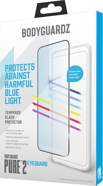 BodyGuardz Pure 2 EyeGuard Edge Tempered Glass Screen Protector - iPhone XR - Clear